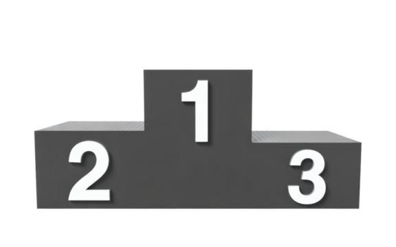 Achieve first place with this modern podium, celebrating victory and success in any competition or achievement.