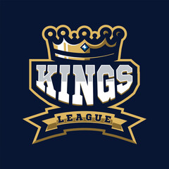 King league logo design illustration for badge emblem sport team