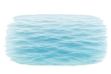 Water surface rippling with blue aqua liquid texture, creating a clear calm pool on transparent background