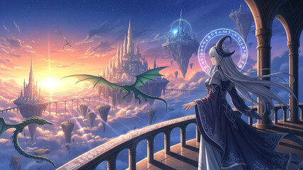 fantasy landscape with church