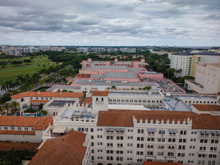 Aerial Drone of Florida, light house pointe, west palm beach, sunrise, beach, lake boca