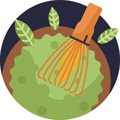 Handcrafted tool for blending matcha into a smooth, frothy tea.