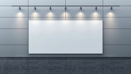 Blank billboard posters in the subway station for advertising