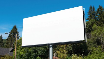 blank billboard ready for new advertisement at green park zone