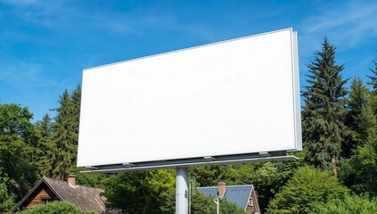 blank billboard ready for new advertisement at green park zone