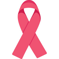 Pink Ribbon Symbol of Breast Cancer Awareness Campaign and Support Transparent Background Illustration