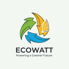 Ecowatt logo for renewable energy and a greener future.