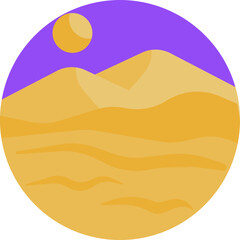 Vast Sand Dunes: Represents Morocco’s iconic desert landscapes with rolling golden sand dunes.