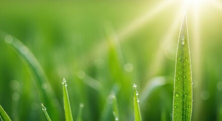 Obraz premium dew on grass