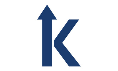 Modern Letter K Financial Logo
