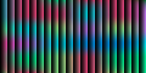 Vertical gradient stripes in vibrant pink teal green and purple hues with soft shadows abstract background