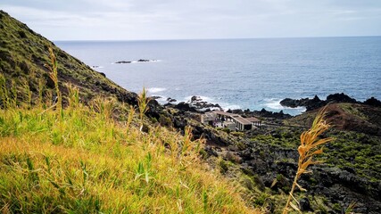 Fototapeta premium Piscina Natural da Ponta da Ferraria, Azores, Portugal, San Miguel 