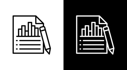 Financial Report With Icon Set Design