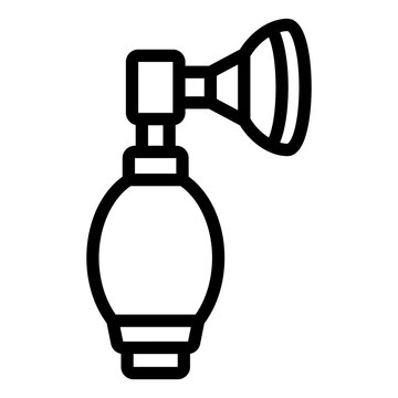 Resuscitator outline icon. Manual pump. Restores breath during emergency