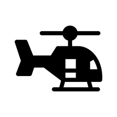 Helicopter Icon Vector Symbol Design Illustration