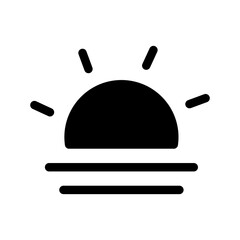 Sunrise Icon Vector Symbol Design Illustration