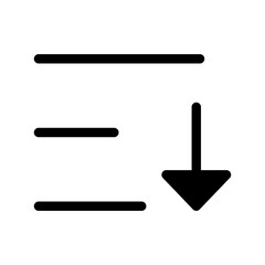 Sort Icon Vector Symbol Design Illustration