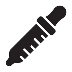 Obraz premium Pipette glyph icon. Lab tool for liquid transfer. For tests and sample prep