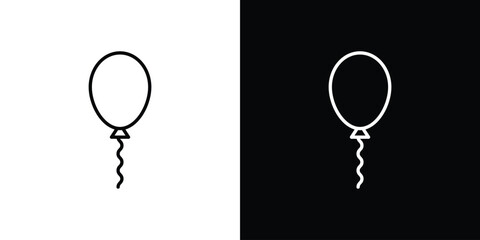 Balloon icon thin line outline concept. Linear style icon. Editable stroke. Vector © Vipul