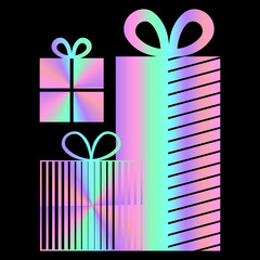 Christmas and Celebration Gift Vectors, Holiday Surprise and Joy Symbol Design