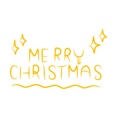 golden Merry Christmas text