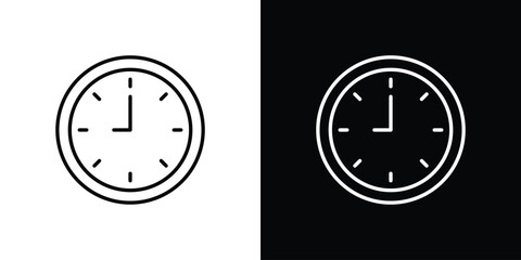 Clock icon thin line outline concept. Linear style icon. Editable stroke. Vector