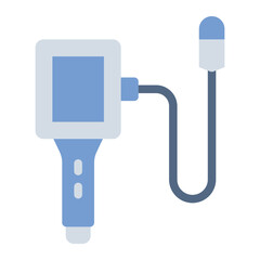 Endoscope flat icon. Medical tool. Views internal organs. Hospital diagnostics