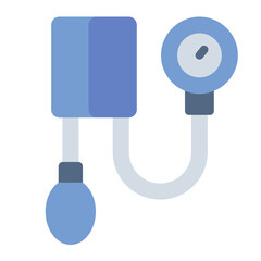 Sphygmomanometer flat icon. Measures blood pressure. Clinic and hospital tool