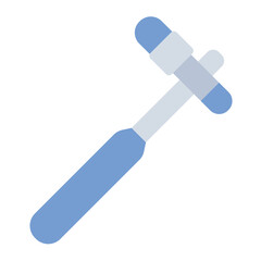 Percussion hammer flat icon. Neurology tool. Reflex test clinical exams
