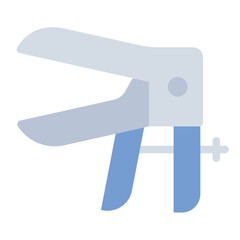 Vaginal speculum flat icon. Opens vaginal canal. Used in gynecological exams