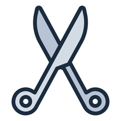 Surgical scissors filled line icon. Cut function surgery. Used in medical and hospital
