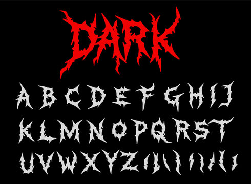 album, style, streetwear, mystic, death, script, custom, typescript, drawing, horror, tattoo font, decorative, alphabet, type, font, graphic, poster, symbol, vector, text, typography, handwritten, ret