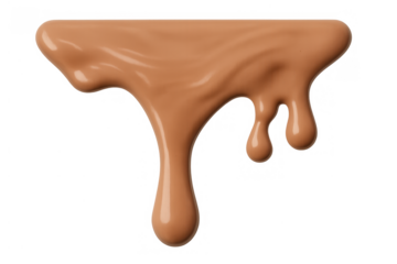 Drip foundation cosmetic liquid dripping texture close-up, beige makeup cream flowing background for beauty product