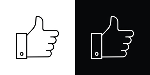 Like icon thin line outline concept. Linear style icon. Editable stroke. Vector