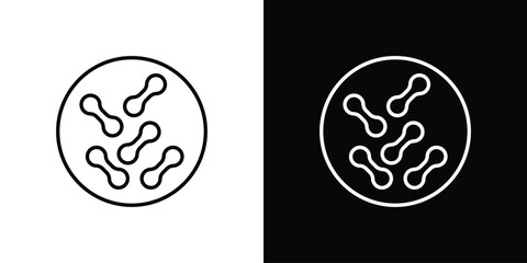 Microorganism icon thin line outline concept. Linear style icon. Editable stroke. Vector