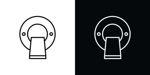 MRI icon thin line outline concept. Linear style icon. Editable stroke. Vector