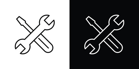 Repair icon thin line outline concept. Linear style icon. Editable stroke. Vector