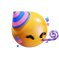 3d render party emoji icon