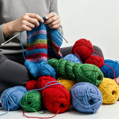 뜨개질 털실 스웨터