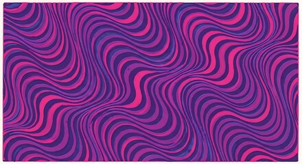 Fototapeta premium Abstract wavy lines in vibrant purple and pink creating an optical illusion pattern.