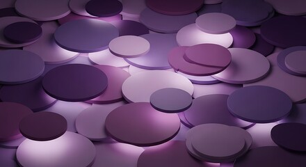 Seamless Pattern of Overlapping Circles in Shades of Purple and Pink abstract background