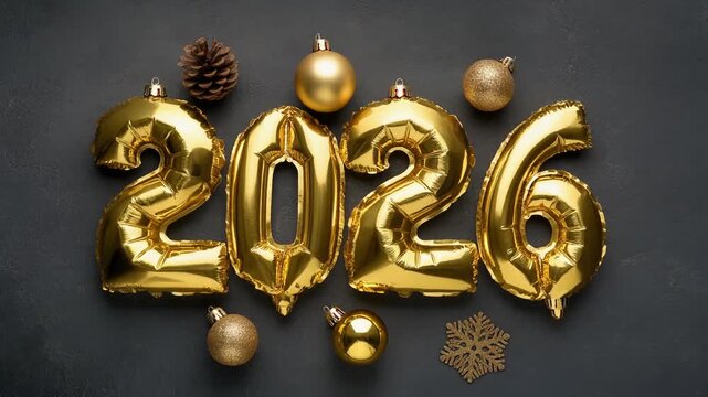 Happy New Year 2026 on green screen background. Happy New Year celebration concept.New Year - Powered by Adobe