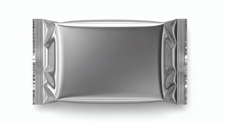 Foil Packaging Mockup Versatile Template for Product Presentation and Design, Realistic Metallic Texture