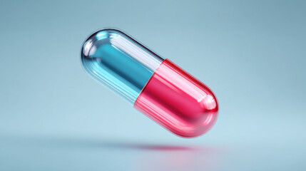 Macro Shot of a Metallic Pill Capsule