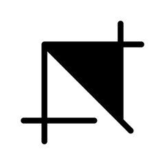 Crop Tool Icon Vector Symbol Design Illustration