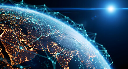 Futuristic technology circuits glowing with vibrant energy
Modern glowing network connection shows global data flow
Global connections illuminate futuristic city skyline
Modern search bar interface fo