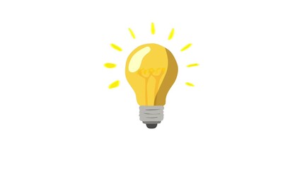 Lightbulb Idea Animation for Creative Business Concept