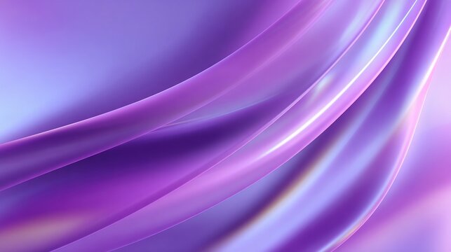 Abstract shiny purple waves flowing across gradient backdrop, usable for designs