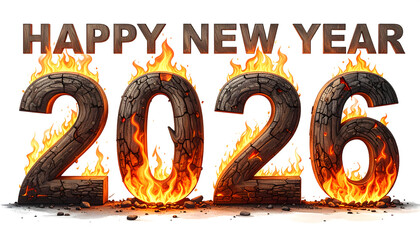 words Happy New Year 2026