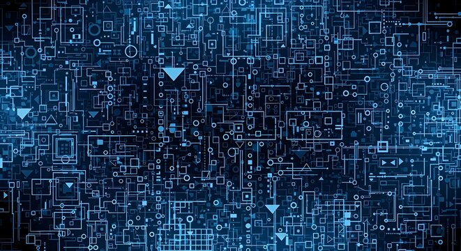 Dynamic network of illuminated lines and nodes creating an abstract digital background, symbolizing advanced technology, data transmission, and interconnected systems - Powered by Adobe
